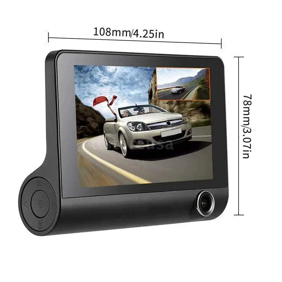 Crystal Clear HD Dash Camera – 3 Views in One