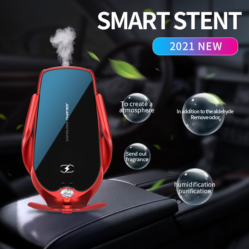 2-in-1 Car Mount: Fresh Air & Fast Wireless Charging