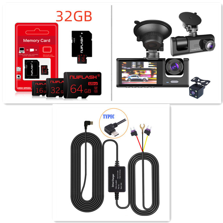 Crystal Clear HD Dash Camera – 3 Views in One