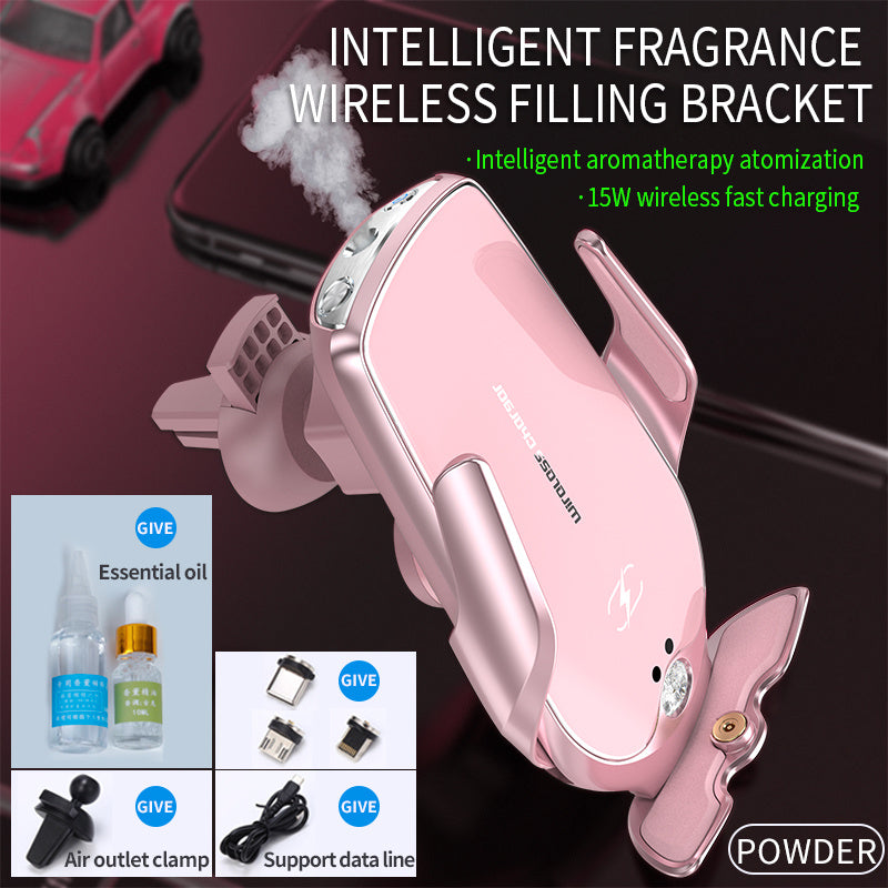 2-in-1 Car Mount: Fresh Air & Fast Wireless Charging