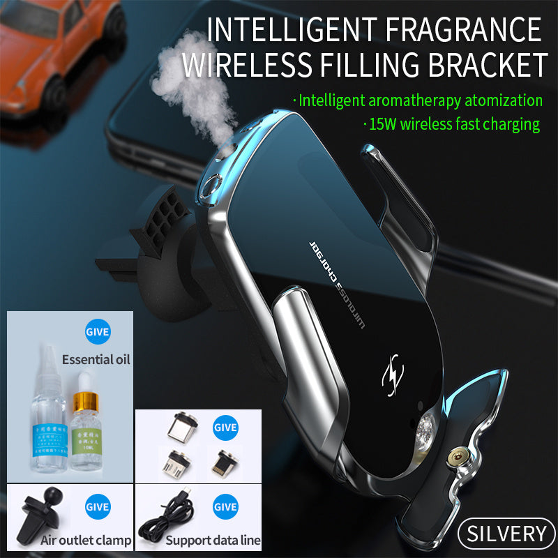 2-in-1 Car Mount: Fresh Air & Fast Wireless Charging