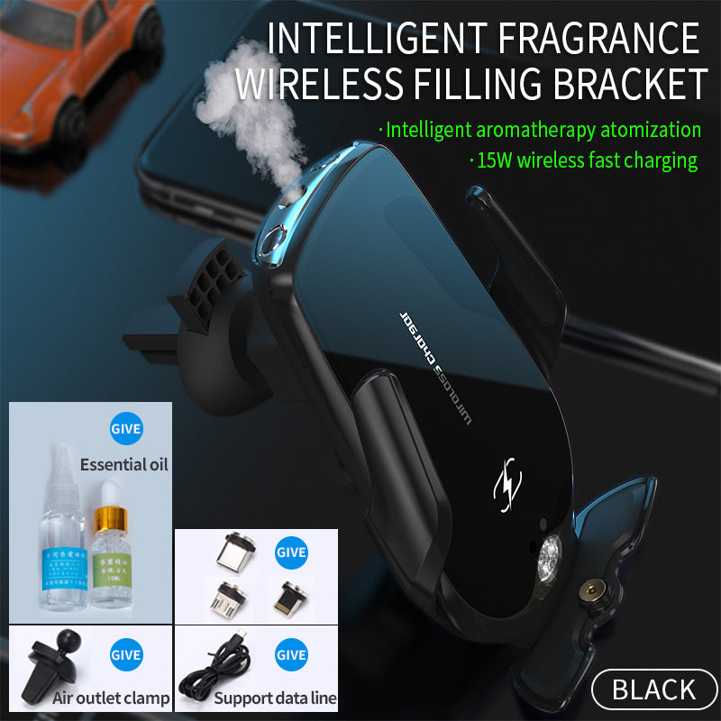 2-in-1 Car Mount: Fresh Air & Fast Wireless Charging