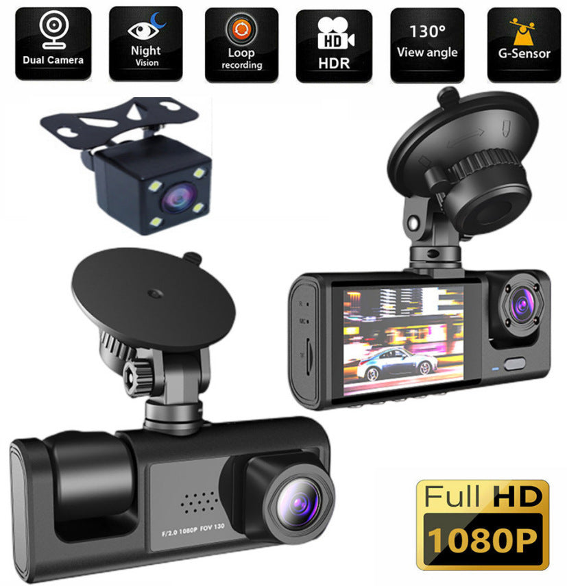 Crystal Clear HD Dash Camera – 3 Views in One