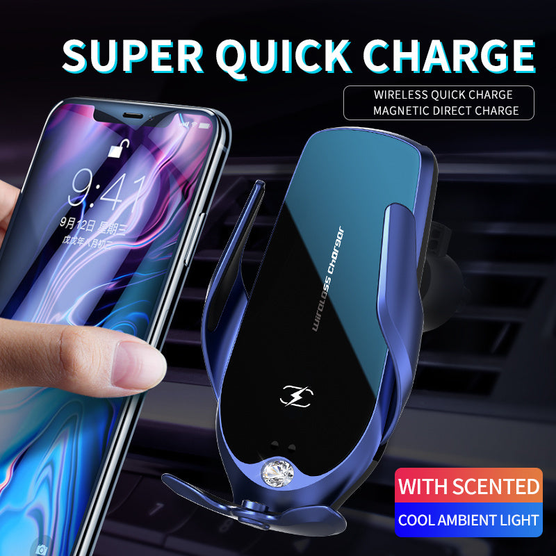 2-in-1 Car Mount: Fresh Air & Fast Wireless Charging