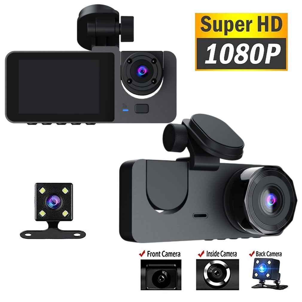 Crystal Clear HD Dash Camera – 3 Views in One